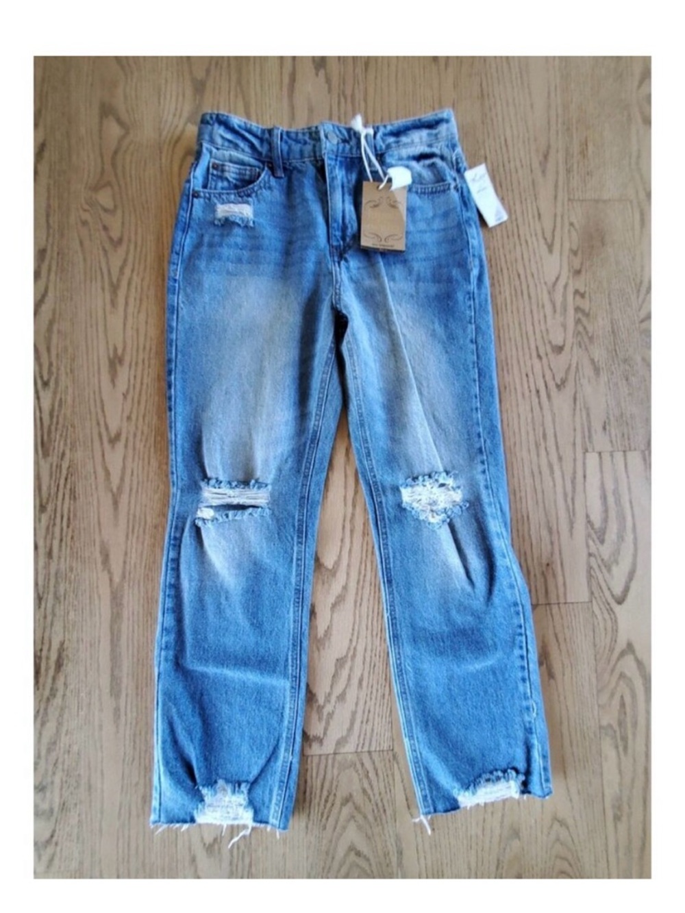 Hippie Denim Women's 27/5 90's Straight Light Wash Jeans NWT New